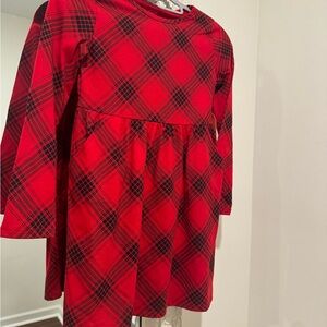 Wonder Nation Red Plaid Kids Casual Dress